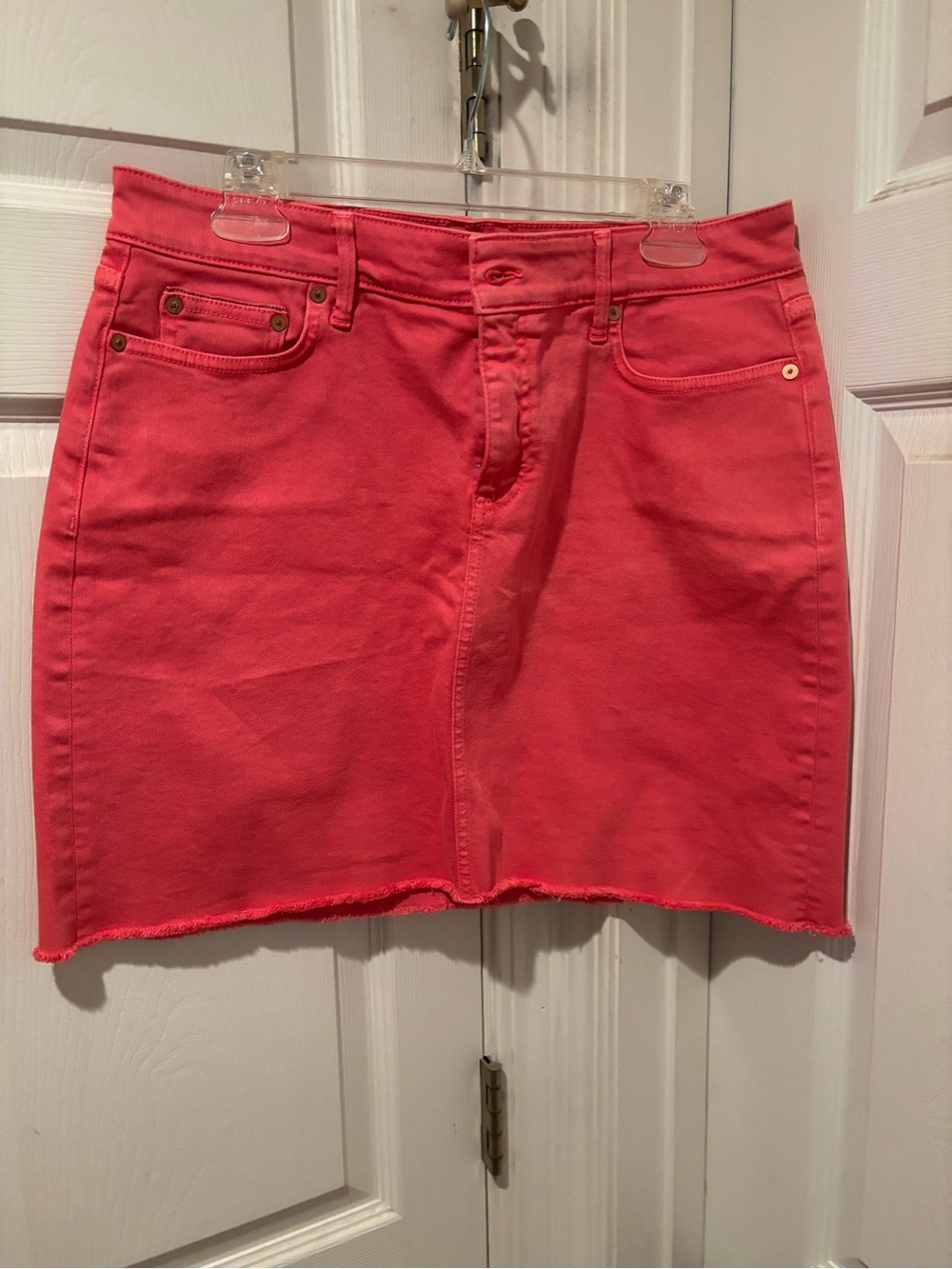 Vineyard Vines Coral Pink Denim Mini Skirt